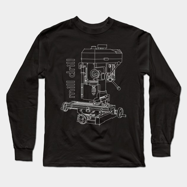 Mill Drill Long Sleeve T-Shirt by ElizAlahverdianDesigns
